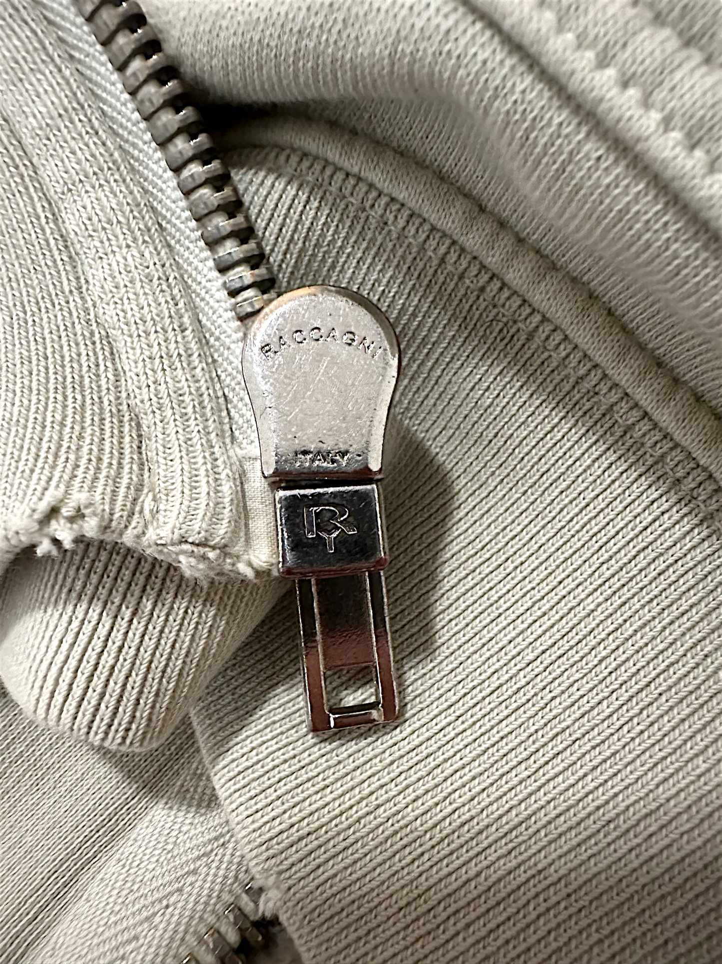 Rick Owens Asymmetrical Gimp Zip Up Hoodie