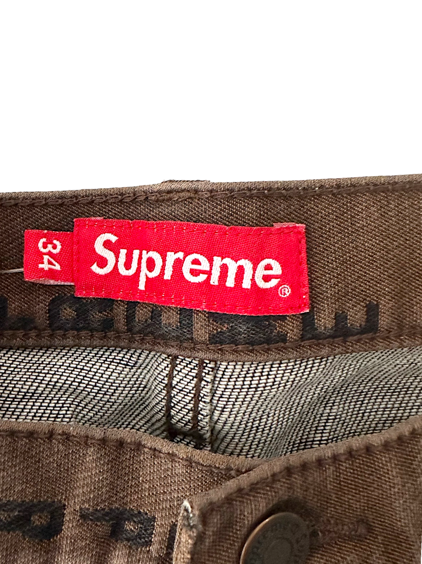 Supreme Jacquard Blackstar Allover Logo Jeans