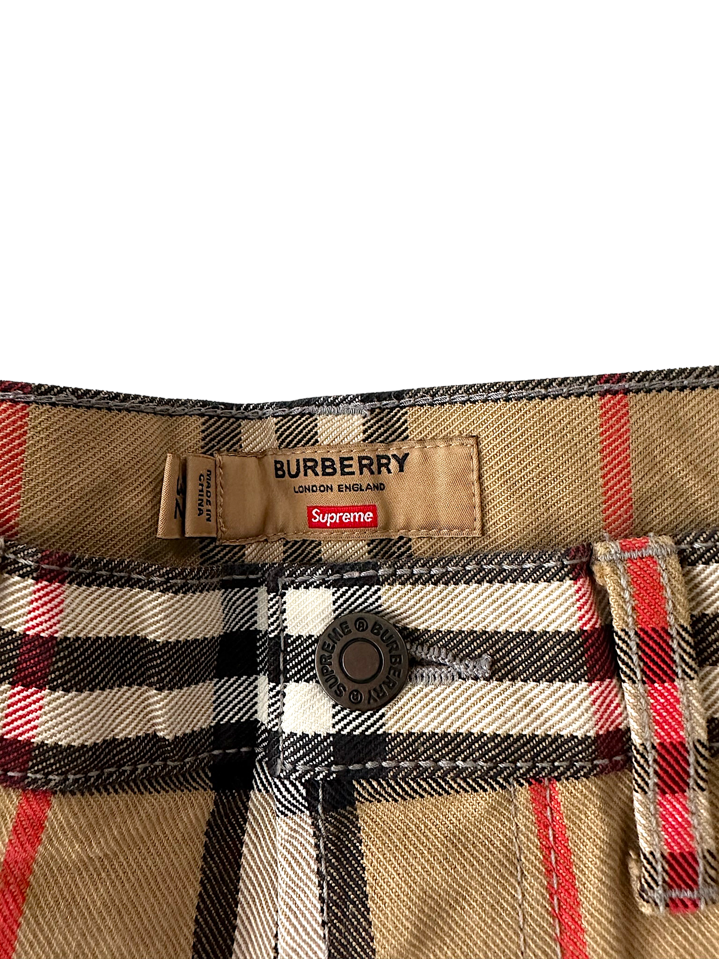 Supreme x Burberry Regular Plaid Denim Pants