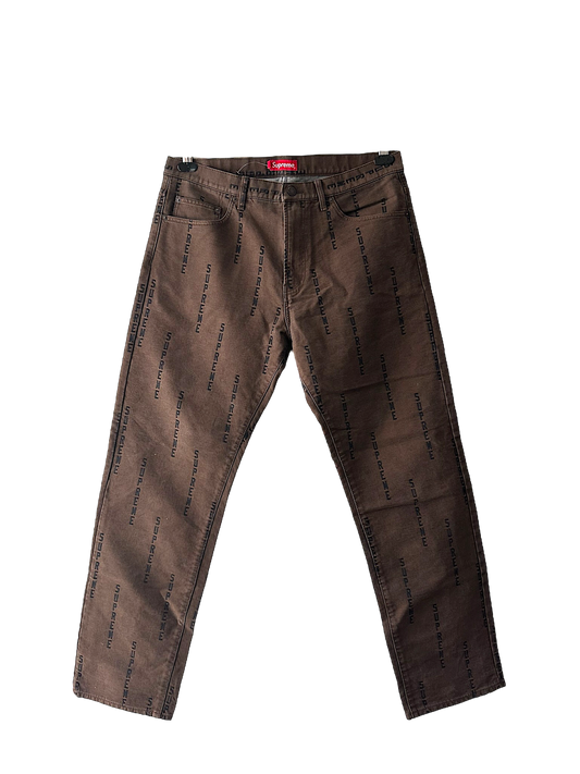 Supreme Jacquard Blackstar Allover Logo Jeans