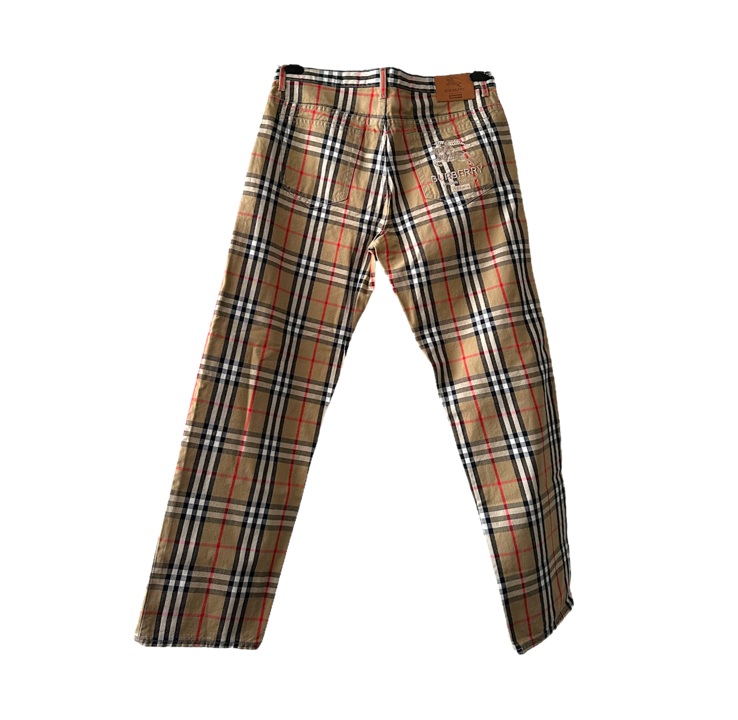 Supreme x Burberry Regular Plaid Denim Pants