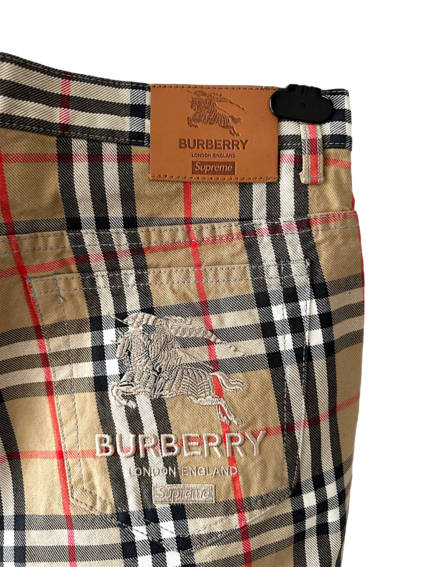 Supreme x Burberry Regular Plaid Denim Pants