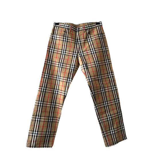 Supreme x Burberry Regular Plaid Denim Pants