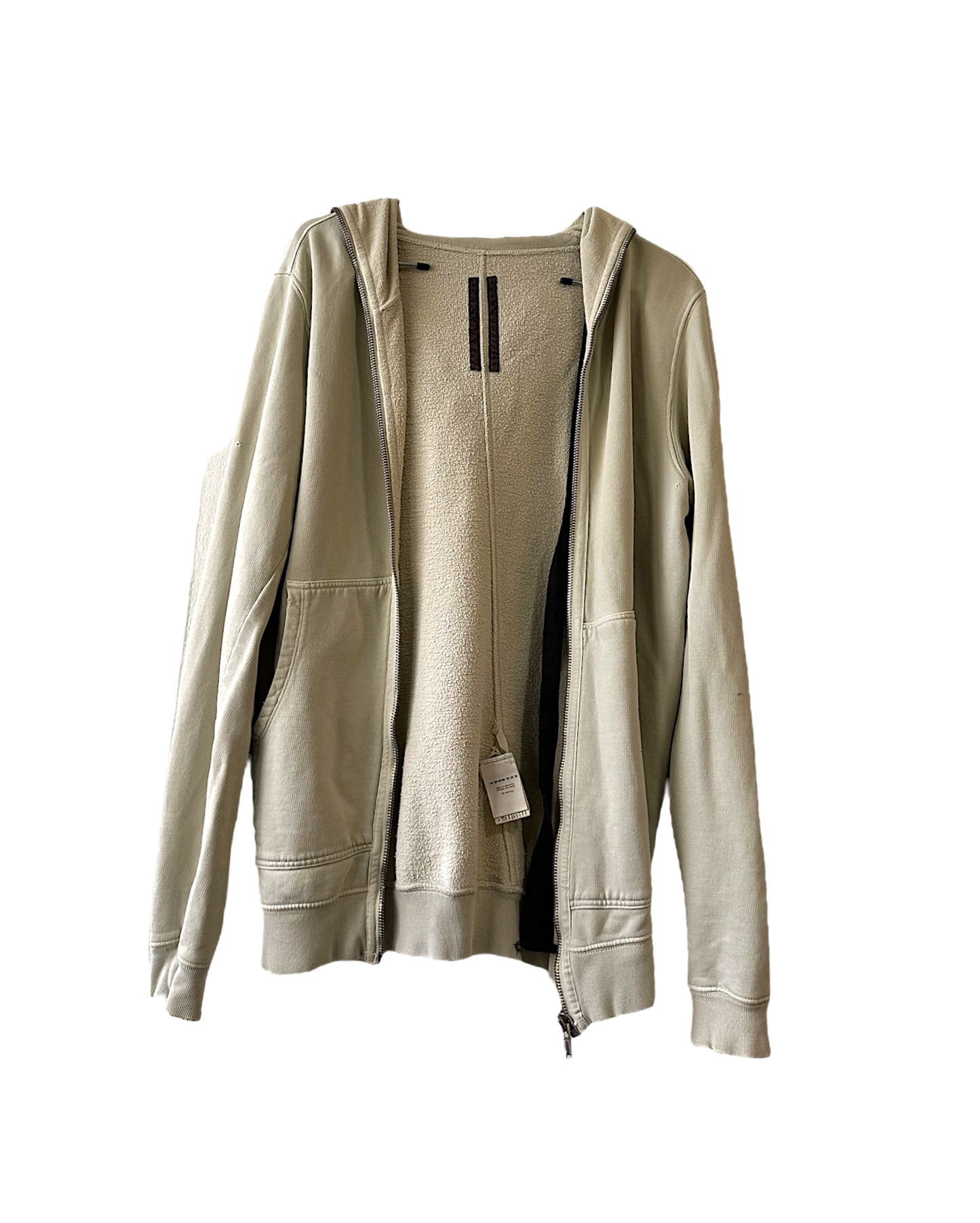 Rick Owens Asymmetrical Gimp Zip Up Hoodie